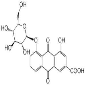 大黄酸-8-O-β-D-葡萄糖苷,Rhein-8-O-β-D-glucopyranoside