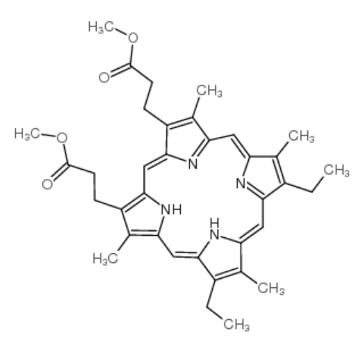 间卟啉二甲酯,Dimethyl 7,12-diethyl-3,8,13,17-tetramethyl-21H,23H-porphine-2,18-dipropionate