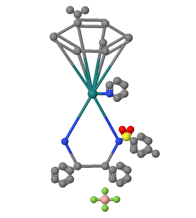 {[(1R,2R)-2-氨基-1,2-二苯基乙基](4-甲苯磺?；?氨基}(對傘花烴)(吡啶)釕(II)四氟硼酸鹽,{[(1R,2R)-2-Amino-1,2-diphenylethyl](4-toluenesulfonyl)amido}(p-cymene)(pyridine)ruthenium(II)tetrafluoroborate