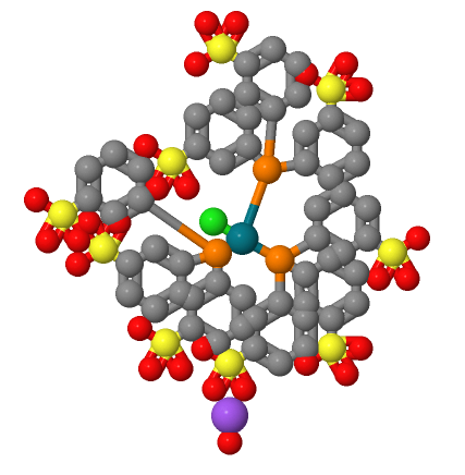 三[3,3`,3``-三(磺酸基苯基)膦]氯化铑(I)九钠盐水合物,Chlorotris[3,3`,3``-phosphinidynetris(benzenesulfonato)]rhodiuM(I)nonasodiuM salt hydrate