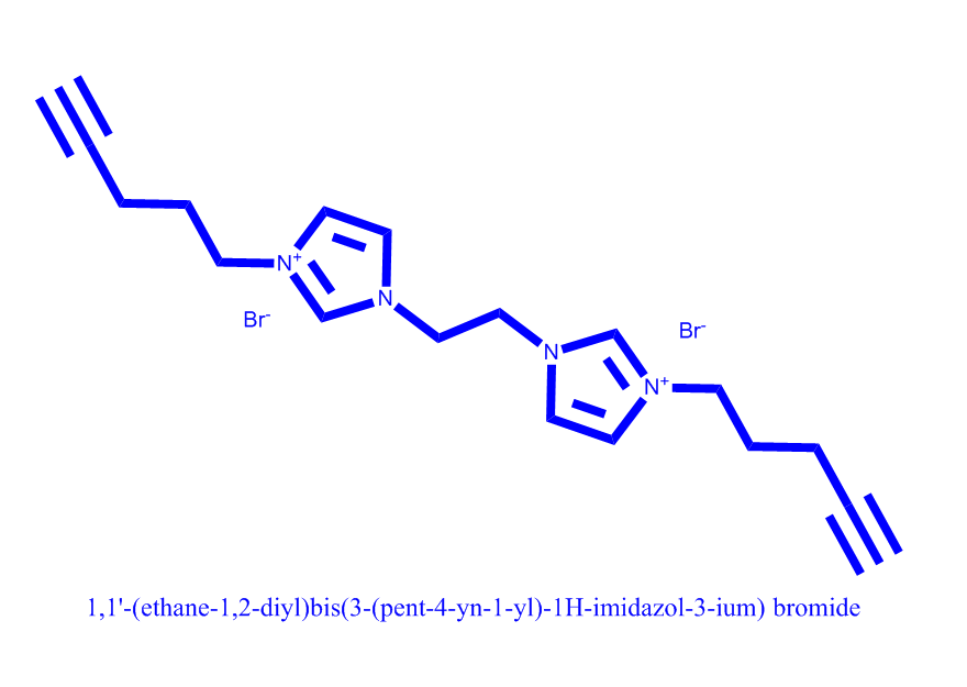 1,1'-(ethane-1,2-diyl)bis(3-(pent-4-yn-1-yl)-1H-imidazol-3-ium) bromide,1,1'-(ethane-1,2-diyl)bis(3-(pent-4-yn-1-yl)-1H-imidazol-3-ium) bromide