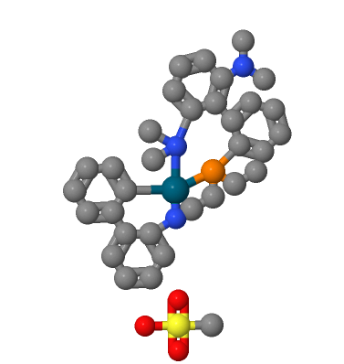 甲磺酸[2-二乙基膦基-2'，6'-双（二甲基氨基）-1,1'-联苯](2'-氨基-1,1'-联苯-2-基)钯(II),Palladium(1+), [2'-(amino-κN)[1,1'-biphenyl]-2-yl-κC][2'-(diethylphosphino-κP)-N2,N2,N6,N6-tetramethyl[1,1'-biphenyl]-2,6-diamine-κN2]-, methanesulfonate (1:1)