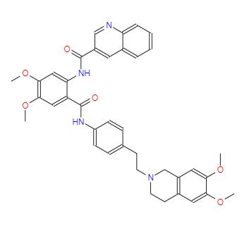 N-[2-[[4-[2-(6,7-二甲氧基-3,4-二氢-1H-异喹啉-2-基)乙基]苯基]氨基甲酰基]-4,5-二甲氧基苯基]喹啉-3-甲酰胺