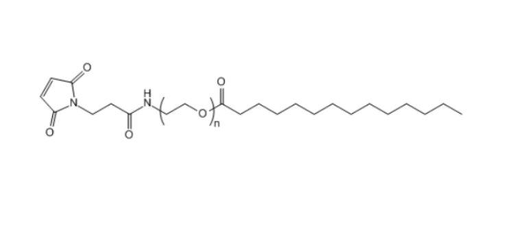 馬來(lái)酰亞胺-聚乙二醇-肉豆蔻酸,Mal-PEG-MTA