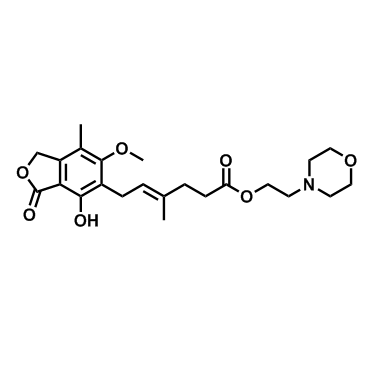 霉酚酸吗啉乙酯,2-Morpholinoethyl (E)-6-(4-hydroxy-6-methoxy-7-methyl-3-oxo-1,3-dihydroisobenzofuran-5-yl)-4-methylhex-4-enoate