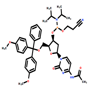 N4-乙酰基5'-O-DMT-脱氧胞苷-3'-氰乙氧基亚磷酰胺,Ac-dC Phosphoramidite