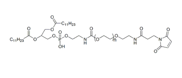 1,2-二月桂酰磷脂酰乙醇胺-聚乙二醇-马来酰亚胺,DLPE-PEG-Mal