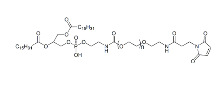 二棕榈酰磷酯酰乙醇胺-聚乙二醇-马来酰亚胺,DPPE-PEG-Mal