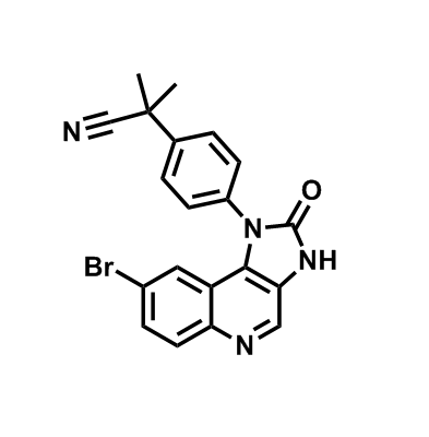 2-(4-(8-溴-2-氧代-2,3-二氢-1H-咪唑并[4,5-c]喹啉-1-基)苯基)-2-甲基丙腈,2-(4-(8-Bromo-2-oxo-2,3-dihydro-1H-imidazo[4,5-c]quinolin-1-yl)phenyl)-2-methylpropanenitrile