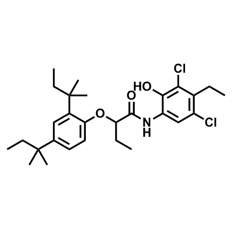2-[2,4-双(1,1-二甲基丙基)苯氧基]-N-(3,5-二氯-4-乙基-2-羟基苯基)丁酰胺,2-(2,4-Bis(tert-pentyl)phenoxy)-N-(3,5-dichloro-4-ethyl-2-hydroxyphenyl)butyramide