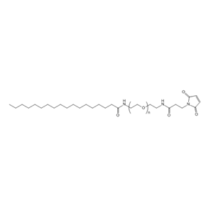 单硬脂酸-聚乙二醇-马来酰亚胺,STA-PEG-Mal