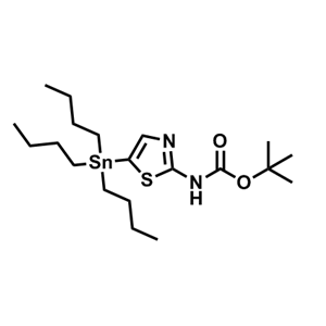 5-(三丁基锡)噻唑-2-基]氨基甲酸叔丁酯,tert-Butyl (5-(tributylstannyl)thiazol-2-yl)carbamate