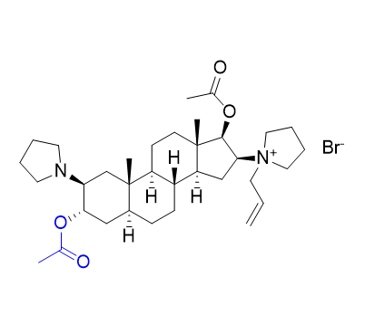 罗库溴铵杂质06,1-[3α,17β-acetoxy-2β-(pyrrolidin-1-yl)-5α-androstan-16β- yl]-1-(prop-2-enyl)pyrrolidinium bromide