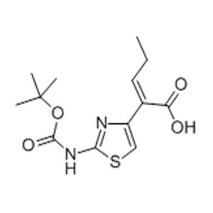 (Z)-2-(2-叔丁氧羰基氨基噻唑-4-基)-2-戊烯酸 