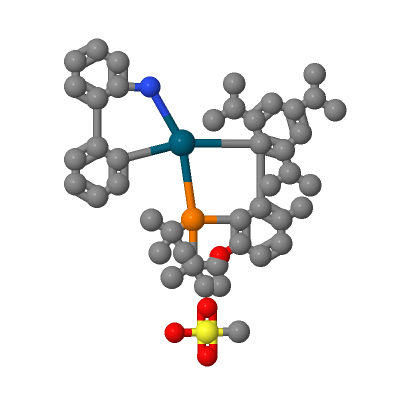 甲磺酰氧基(2-(二-叔-丁基膦基)-3-甲氧基-6-甲基-2',4',6'-三异丙基-1,1'-联苯)(2'-氨基-1,1'-联苯-2-基)钯(II),Methanesulfonato(2-(di-t-butylphosphino)-3-methoxy-6-methyl-2',4',6'-tri-i-propyl-1,1'-biphenyl)(2'-amino-1,1'-biphenyl-2-yl)palladium(II)