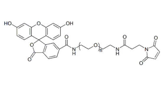 荧光素-聚乙二醇-马来酰亚胺,FITC-PEG-Mal