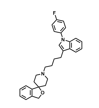 1'-(4-(1-(4-氟苯基)-1H-吲哚-3-基)丁基)-3H-螺[異苯并呋喃-1,4'-哌啶],1'-(4-(1-(4-Fluorophenyl)-1H-indol-3-yl)butyl)-3H-spiro[isobenzofuran-1,4'-piperidine]