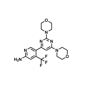 5-[2,6-二(4-吗啉基)-4-嘧啶基]-4-(三氟甲基)-2-吡啶胺,5-(2,6-Dimorpholinopyrimidin-4-yl)-4-(trifluoromethyl)pyridin-2-amine