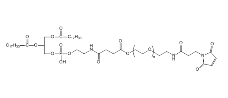二油酰磷脂酰乙醇胺-聚乙二醇-马来酰亚胺,DOPE-PEG-Mal