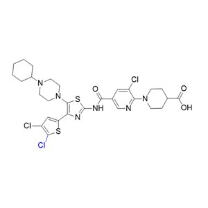 阿伐曲泊帕杂质14,1-(3-chloro-5-((5-(4-cyclohexylpiperazin-1-yl)-4-(4,5-dichlorothiophen-2-yl)thiazol-2-yl)carbamoyl)pyridin-2-yl)piperidine-4-carboxylic acid