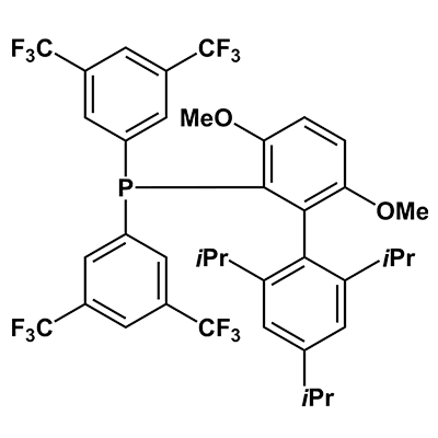 2-双[3,5 - 双(三氟甲基)苯基膦基]-3,6-二甲氧基-2',4',6'-三异丙基-1,1'-联苯,2-Di[3,5-bis(trifluoromethyl)phenylphosphino]-3,6-dimethoxy-2',4',6'-tri-i-propyl-1,1'-biphenyl (JackiePhos)