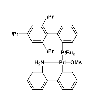 甲烷磺酸(2-二叔丁基膦基-2',4',6'-三异丙基-1,1'-联苯基)(2'-氨基-1,1'-联苯-2-基)钯(II),2'-(Amino)[1,1'-biphenyl]-2-yl][bis(1,1-dimethylethyl)[2',4',6'-tris(1-methylethyl)[1,1'-biphenyl]-2-yl]phosphine](methanesulfonato)palladium;tBuXPhos Pd G3