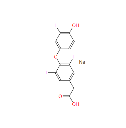 替拉曲可鈉鹽,sodium 4-(4-hydroxy-3-iodophenoxy)-3,5-diiodophenylacetate