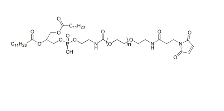 1,2-二月桂酰磷脂酰乙醇胺-聚乙二醇-马来酰亚胺,DLPE-PEG-Mal