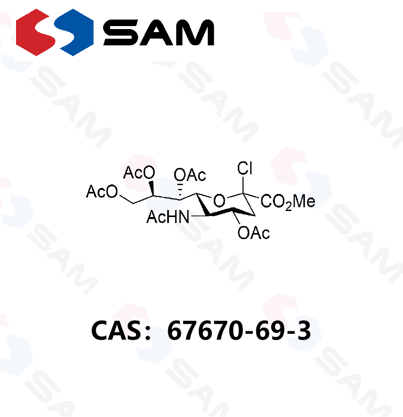 N-乙酰基-4,7,8,9-四-O-乙酰基-2-氯代-2-脱氧-β-神经氨酸甲酯,N-Acetyl-4,7,8,9-tetra-O-acetyl-2-chloro-2-deoxy-β-neuraminic?Acid?Methyl?Ester