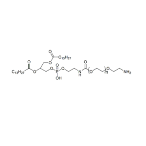 1,2-十四酰基磷脂酰乙醇胺-聚乙二醇-氨基,DMPE-PEG-NH2