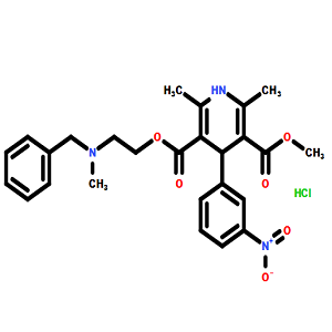 3-(2-(苄基(甲基)氨基)乙基) 5-甲基 2,6-二甲基-4-(3-硝基苯基)-1,4-二氢吡啶-3,5-二甲酸酯盐酸盐,3-(2-(Benzyl(methyl)amino)ethyl) 5-methyl 2,6-dimethyl-4-(3-nitrophenyl)-1,4-dihydropyridine-3,5-dicarboxylate hydrochloride