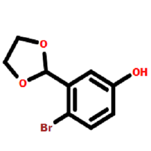 4-溴-3-(1,3-二氧杂环戊烷-2-基)苯酚,4-Bromo-3-(1,3-dioxolan-2-yl)phenol