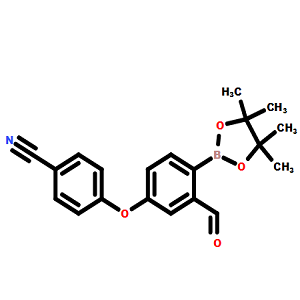 4-(3-甲酰基-4-(4,4,5,5-四甲基-1,3,2-二氧硼杂环戊烷-2-基)苯甲腈,4-(3-Formyl-4-(4,4,5,5-tetramethyl-1,3,2-dioxaborolan-2-yl)phenoxy)benzonitrile