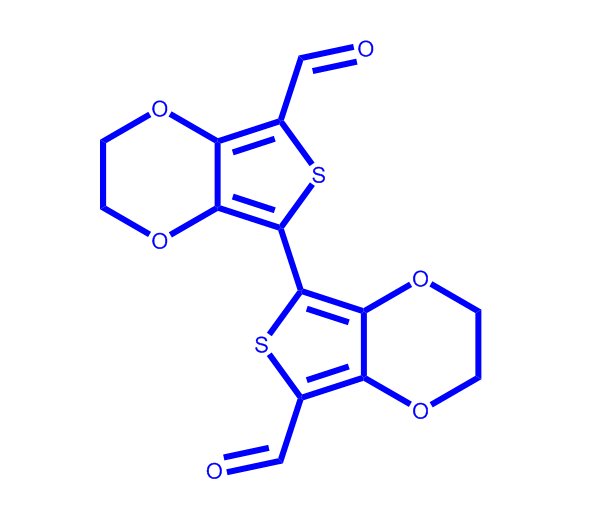 2,2',3,3'-四氢-[5,5'-联噻吩并[3,4-b]-1,4-二恶英]-7,7'-二甲醛,2,2',3,3'-TETRAHYDRO-[5,5'-BITHIENO[3,4-B]-1,4-DIOXIN]-7,7'-DICARBOXALDEHYDE