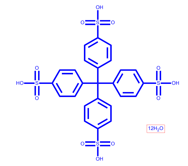 四苯甲烷四磺酸,Benzenesulfonic acid, 4,4',4'',4'''-methanetetrayltetrakis-, hydrate (1:12)