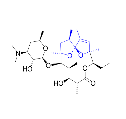 紅霉素雜質08,(1S,4S,5R,8R,9S,10S,11R,12R,14R)-5-ethyl-9-hydroxy-2,4,8,10,12, 14-hexamethyl-11-[[3,4,6-trideoxy-3-(dimethylamino)-β-D-xylo- hexopyranosyl]oxy]-6,15,16-trioxatricyclo[10.2.1.11,4]hexadec-2-en- 7-one