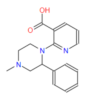 2-(4-甲基-2-苯基哌嗪-1-基)烟酸,1-(3-Carboxypyrid-2-yl)-2-phenyl-4-methyl-piperazine