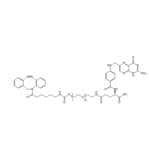 二苯并環(huán)辛炔-聚乙二醇-葉酸,DBCO-PEG-FA