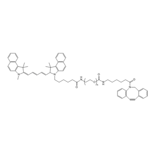 Cy5.5-PEG-DBCO 花青素Cy5.5-聚乙二醇-氮杂二苯并环辛炔