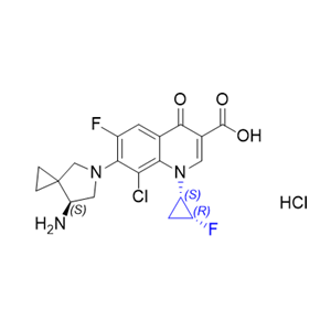 西他沙星杂质05,7-((S)-7-amino-5-azaspiro[2.4]heptan-5-yl)-8-chloro-6-fluoro-1-((1S,2R)-2-fluorocyclopropyl)-4-oxo-1,4-dihydroquinoline-3-carboxylic acid hydrochloride