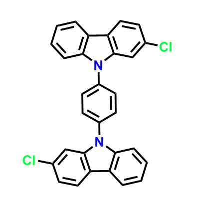 1,4-bis(2-chlorocarbazol-9-yl)benzene,1,4-bis(2-chlorocarbazol-9-yl)benzene