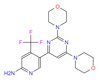 5-[2,6-二(4-吗啉基)-4-嘧啶基]-4-(三氟甲基)-2-吡啶胺,NVP-BKM-120