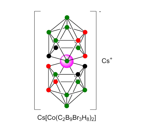 Bromo-protected cesium bis(1,2-dicarbollide)-cobaltate