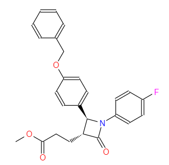 (3R,4S)-1-(4-氟苯基)-2-氧代-4-[4-(苄氧基)苯基]-3-氮杂环丁烷丙酸甲酯,Methyl(3R,4S)-1-(4-fluorophenyl)-2-oxo-4-[4-(phenylmethoxy)phenyl]-3-azetidinepropanoate