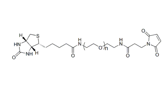 α-生物素-ω-马来酰亚胺基聚乙二醇,Biotin-PEG-Mal
