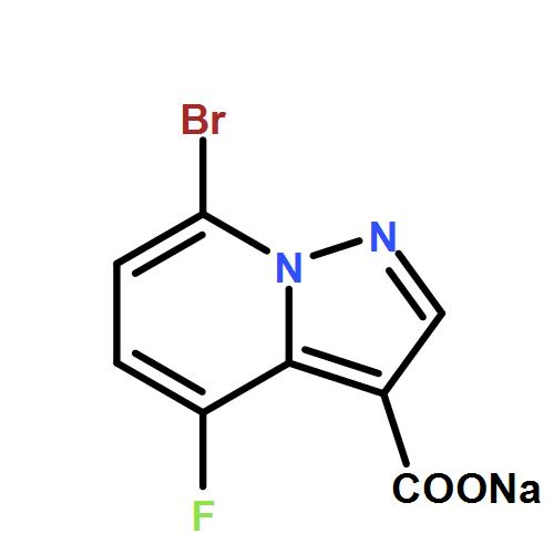 sodium 7-bromo-4-fluoropyrazolo[1,5-a]pyridine-3-carboxylate