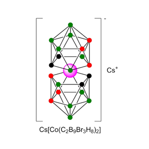 Bromo-protected cesium bis(1,2-dicarbollide)-cobaltate