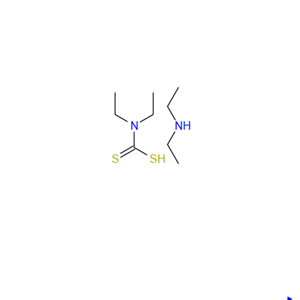 二乙基二硫代氨基甲酸二乙铵盐；1518-58-7