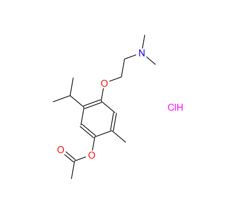 4-(2-二甲氨基乙氧基)-5-异丙基-2-甲基酯盐酸盐,MOXISYLYTE HYDROCHLORIDE