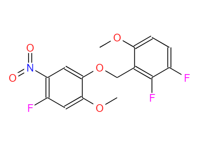 1,2-二氟-3-((4-氟-2-甲氧基-5-硝基苯氧基)甲基)-4-甲氧基苯,1,2-difluoro-3-((4-fluoro-2-methoxy-5-nitrophenoxy)methyl)-4-methoxybenzene